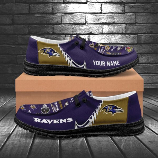 Tubopro Baltimore Ravens Hey Dude Shoes For Men And Women - Image 6