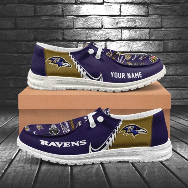 Tubopro Baltimore Ravens Hey Dude Shoes For Men And Women - Image 5