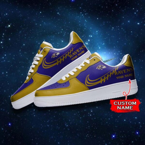 Tubopro Baltimore Ravens NFL Air Low-Top Sneakers Shoes For Men And Women - Image 3
