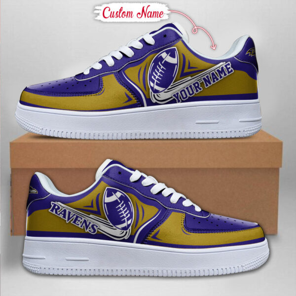 Tubopro Baltimore Ravens NFL Air Low-Top Sneakers Shoes For Men And Women - Image 2