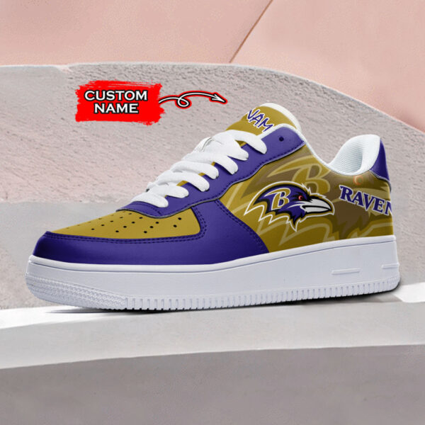 Tubopro Baltimore Ravens NFL Air Low-Top Sneakers Shoes For Men And Women - Image 2
