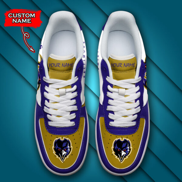 Tubopro Baltimore Ravens NFL Air Low-Top Sneakers Shoes For Men And Women - Image 4