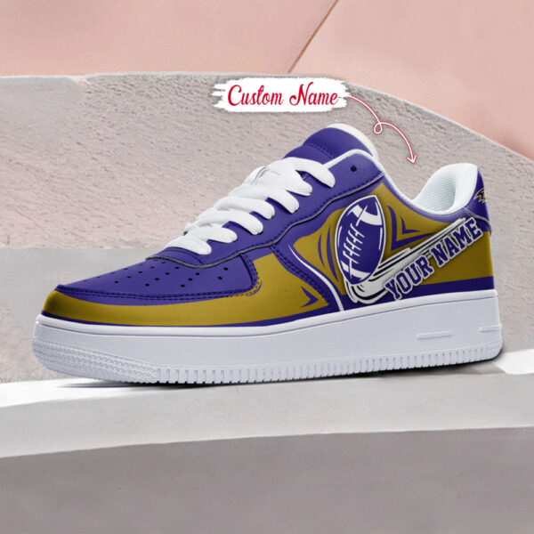 Tubopro Baltimore Ravens NFL Air Low-Top Sneakers Shoes For Men And Women - Image 3