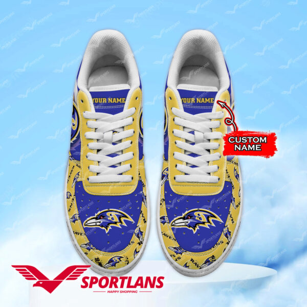 Tubopro Baltimore Ravens NFL Air Low-Top Sneakers Shoes For Men And Women - Image 2