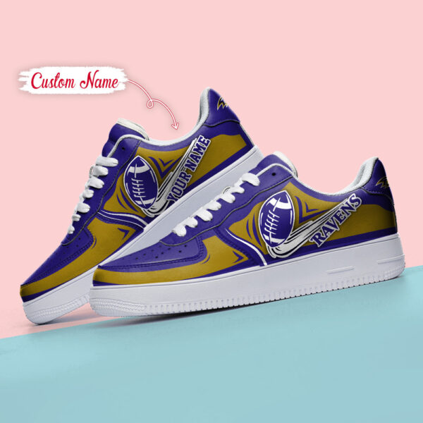Tubopro Baltimore Ravens NFL Air Low-Top Sneakers Shoes For Men And Women - Image 4
