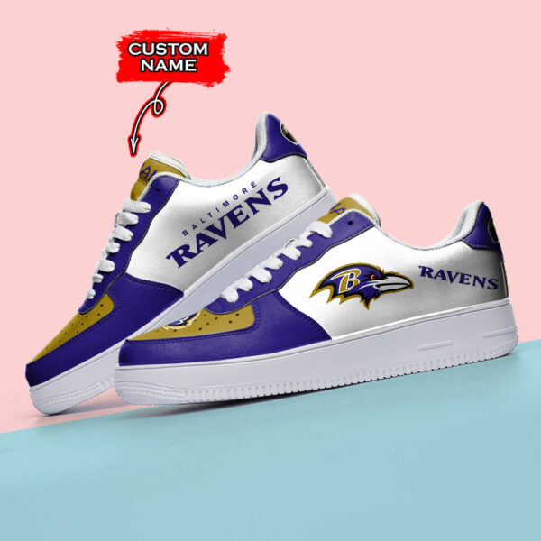 Tubopro Baltimore Ravens NFL Air Low-Top Sneakers Shoes For Men And Women - Image 3