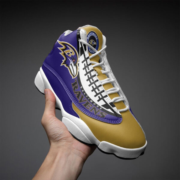 Tubopro Baltimore Ravens NFL AJ13 Sneakers Shoes For Men And Women - Image 2