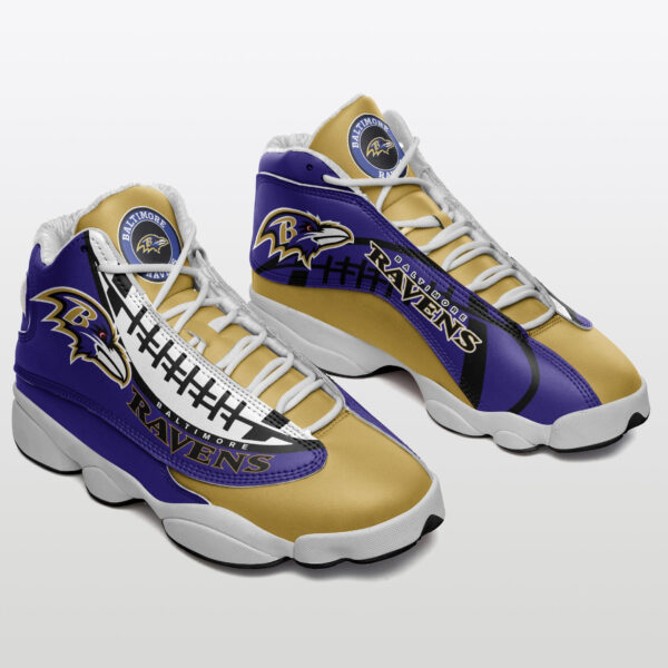 Tubopro Baltimore Ravens NFL AJ13 Sneakers Shoes For Men And Women - Image 3