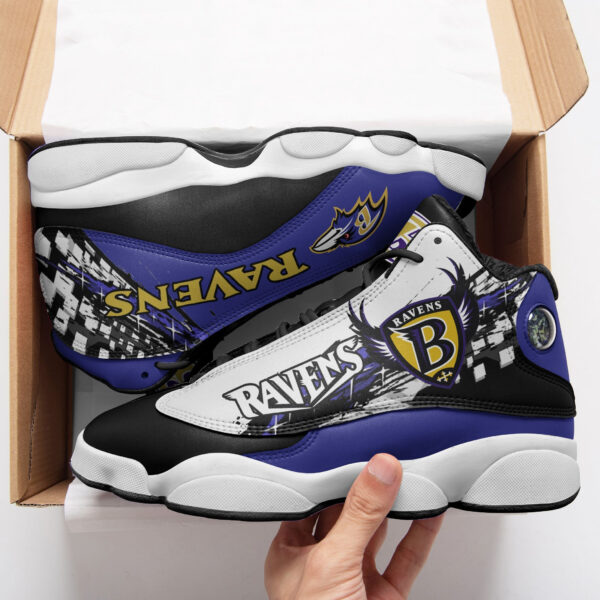 Tubopro Baltimore Ravens NFL AJ13 Sneakers Shoes For Men And Women - Image 2