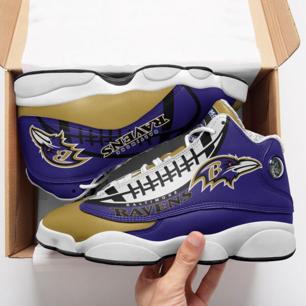 Tubopro Baltimore Ravens NFL AJ13 Sneakers Shoes For Men And Women - Image 4