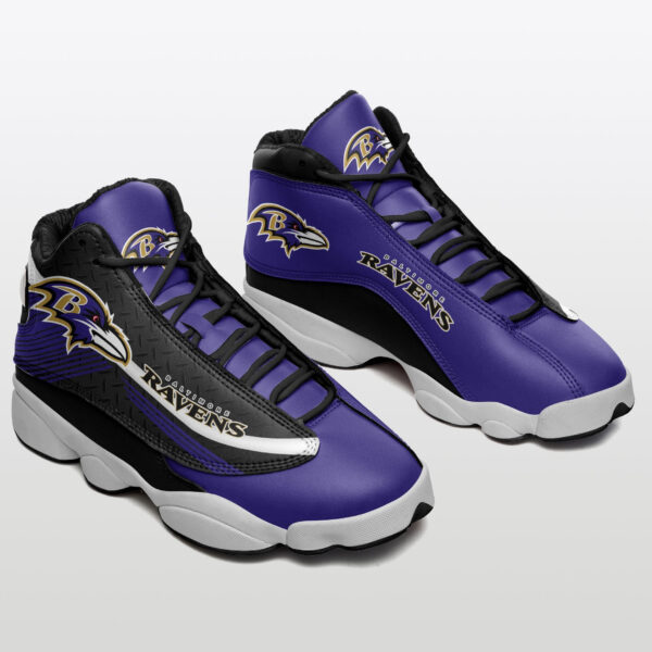 Tubopro Baltimore Ravens NFL AJ13 Sneakers Shoes For Men And Women - Image 2