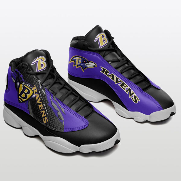 Tubopro Baltimore Ravens NFL AJ13 Sneakers Shoes For Men And Women - Image 2