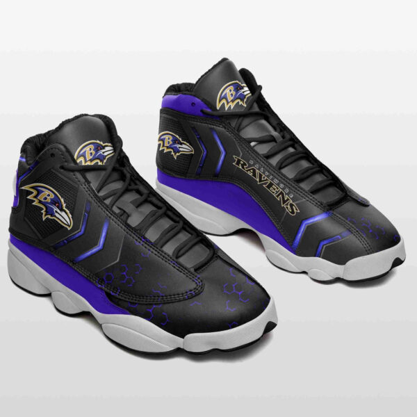 Tubopro Baltimore Ravens NFL AJ13 Sneakers Shoes For Men And Women - Image 2