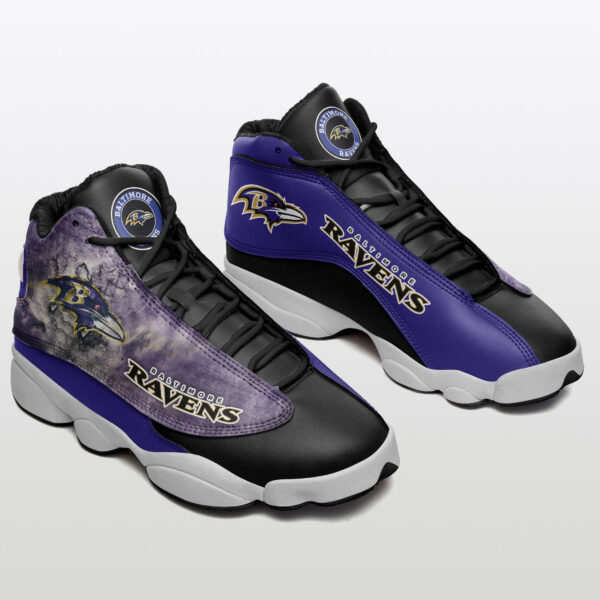Tubopro Baltimore Ravens NFL AJ13 Sneakers Shoes For Men And Women - Image 2