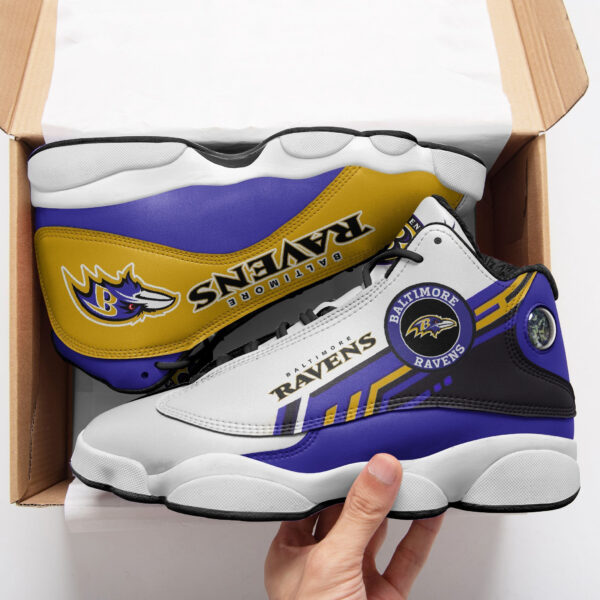 Tubopro Baltimore Ravens NFL AJ13 Sneakers Shoes For Men And Women - Image 2