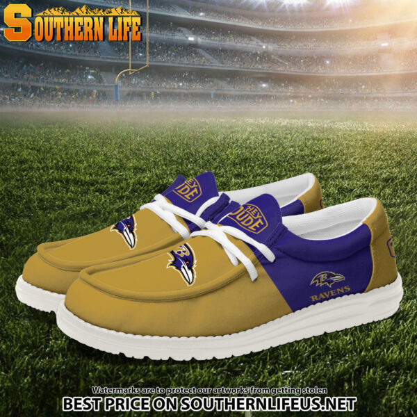 Tubopro Baltimore Ravens Personalized Hey Dude Shoes For Men And Women - Image 2