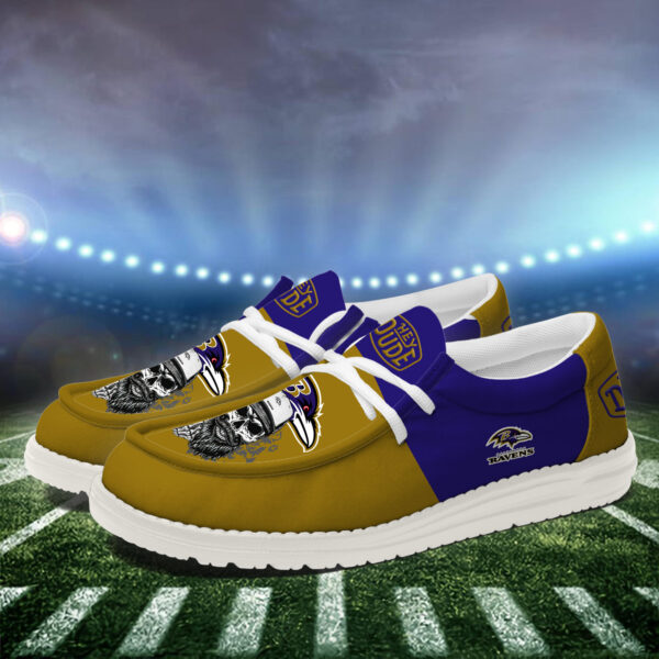 Tubopro Baltimore Ravens Personalized Hey Dude Shoes For Men And Women - Image 2