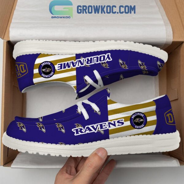 Tubopro Baltimore Ravens Personalized Hey Dude Shoes For Men And Women