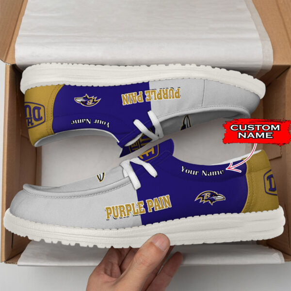 Tubopro Baltimore Ravens Personalized Hey Dude Shoes For Men And Women - Image 2