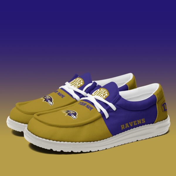 Tubopro Baltimore Ravens Personalized Hey Dude Shoes For Men And Women - Image 3