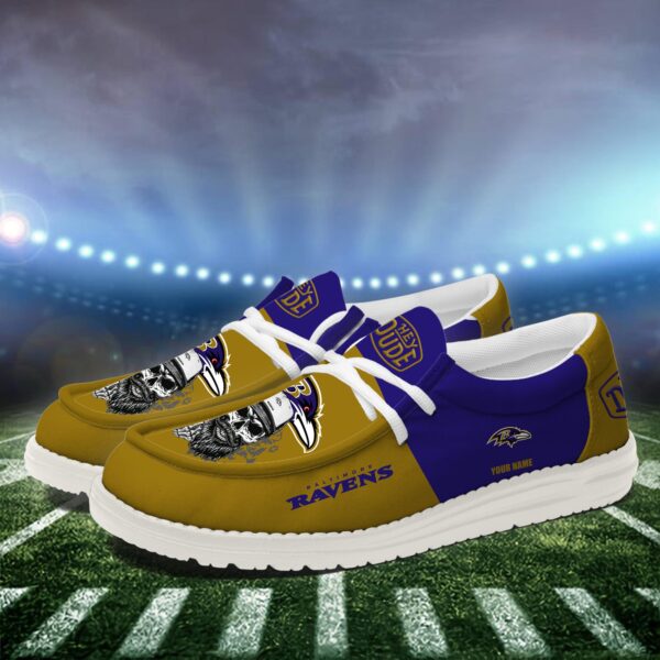 Tubopro Baltimore Ravens Personalized Hey Dude Shoes For Men And Women - Image 2
