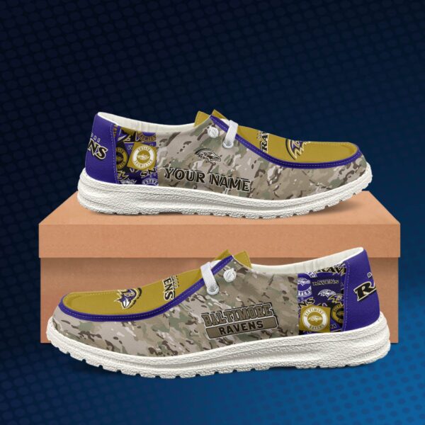 Tubopro Baltimore Ravens Personalized Hey Dude Shoes For Men And Women - Image 2