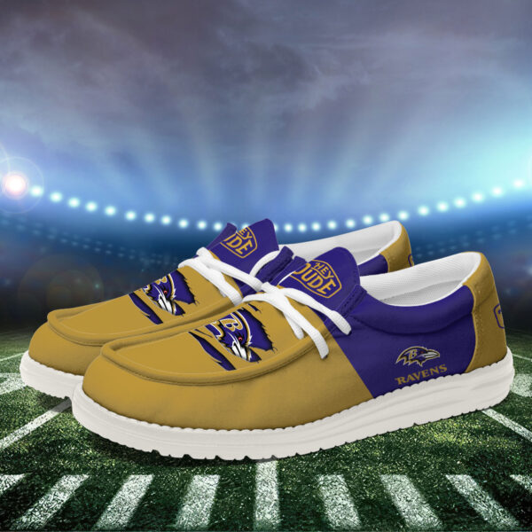 Tubopro Baltimore Ravens Personalized Hey Dude Shoes For Men And Women - Image 2