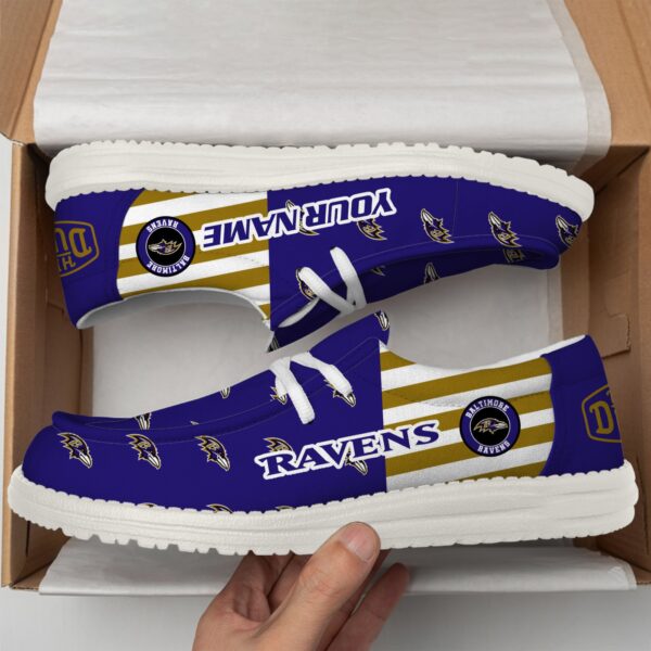 Tubopro Baltimore Ravens Personalized Hey Dude Shoes For Men And Women
