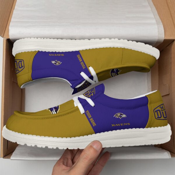 Tubopro Baltimore Ravens Personalized Hey Dude Shoes For Men And Women - Image 2