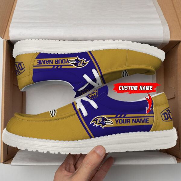 Tubopro Baltimore Ravens Personalized Hey Dude Shoes For Men And Women - Image 2