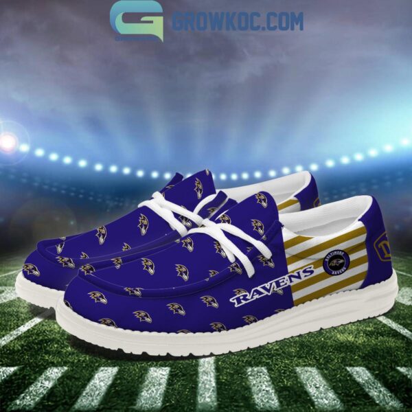 Tubopro Baltimore Ravens Personalized Hey Dude Shoes For Men And Women - Image 3