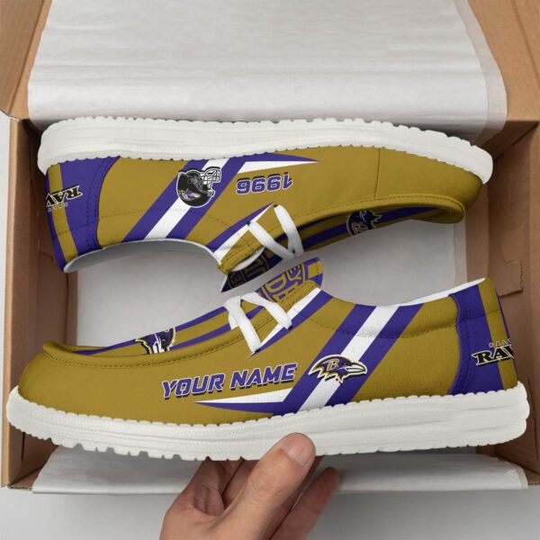 Tubopro Baltimore Ravens Personalized Hey Dude Shoes For Men And Women - Image 2