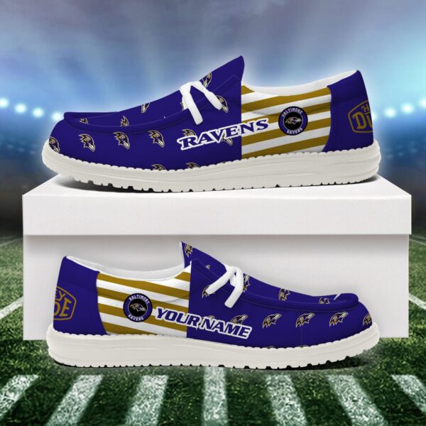 Tubopro Baltimore Ravens Personalized Hey Dude Shoes For Men And Women - Image 2