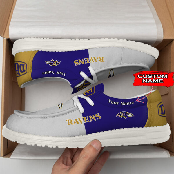 Tubopro Baltimore Ravens Personalized Hey Dude Shoes For Men And Women - Image 3