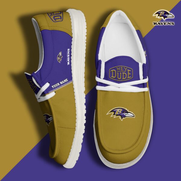 Tubopro Baltimore Ravens Personalized Hey Dude Shoes For Men And Women - Image 2
