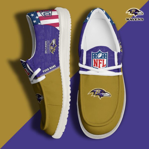 Tubopro Baltimore Ravens Personalized Hey Dude Shoes For Men And Women