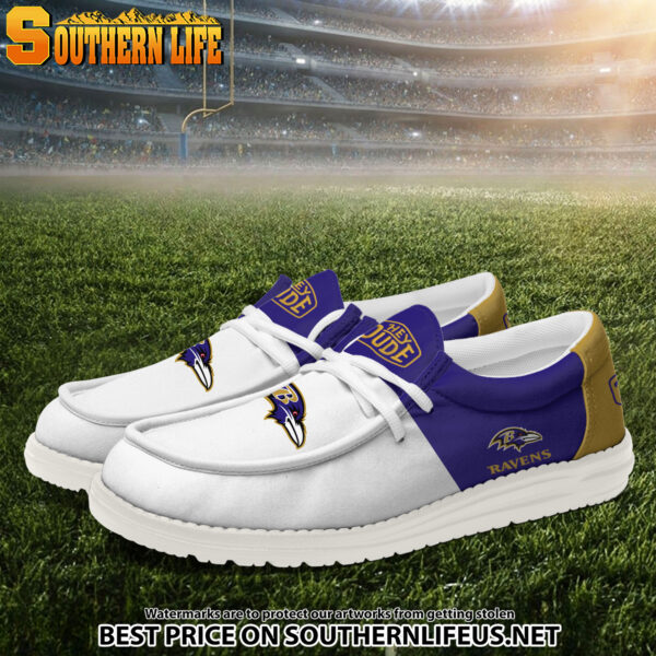 Tubopro Baltimore Ravens Personalized Hey Dude Shoes For Men And Women - Image 2