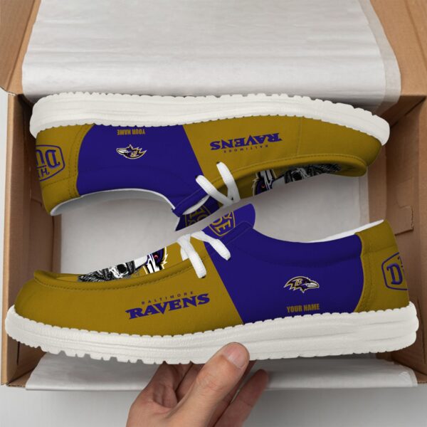 Tubopro Baltimore Ravens Personalized Hey Dude Shoes For Men And Women - Image 3