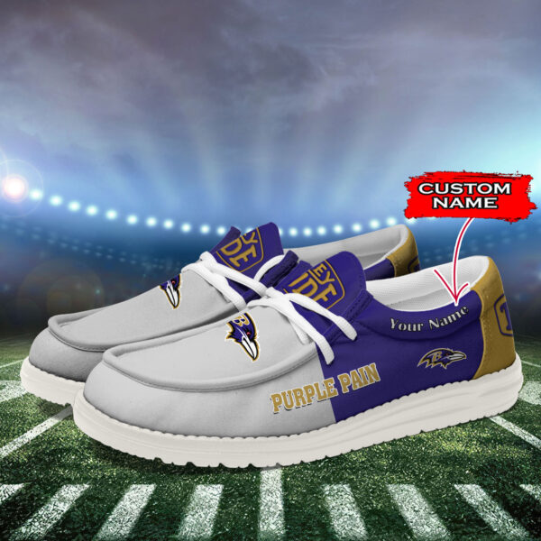 Tubopro Baltimore Ravens Personalized Hey Dude Shoes For Men And Women - Image 3