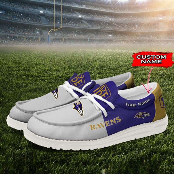 Tubopro Baltimore Ravens Personalized Hey Dude Shoes For Men And Women - Image 2