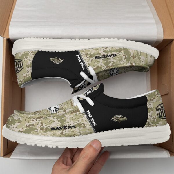 Tubopro Baltimore Ravens Personalized Hey Dude Shoes For Men And Women - Image 2