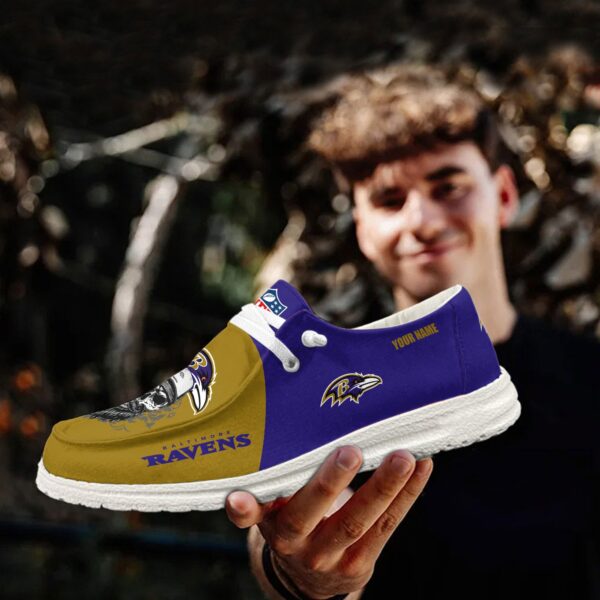 Tubopro Baltimore Ravens Personalized Hey Dude Shoes For Men And Women - Image 5