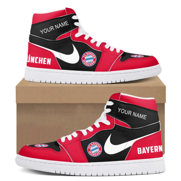 Tubopro Bayern Munchen AJ1 High Sneakers Shoes For Men And Women - Image 2