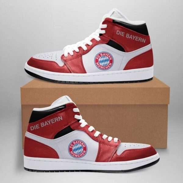 Tubopro Bayern Munich Bundesliga AJ1 High Sneakers Shoes For Men And Women - Image 2