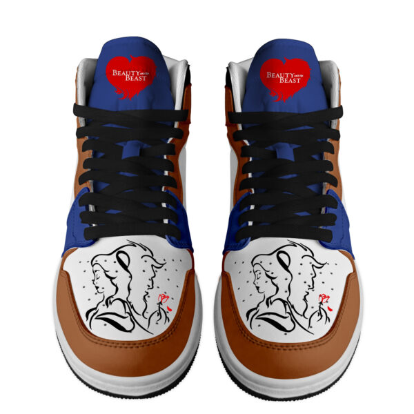 Tubopro Beauty and the Beast AJ1 High Sneakers Shoes For Men And Women - Image 2