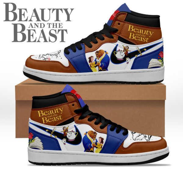 Tubopro Beauty and the Beast AJ1 High Sneakers Shoes For Men And Women