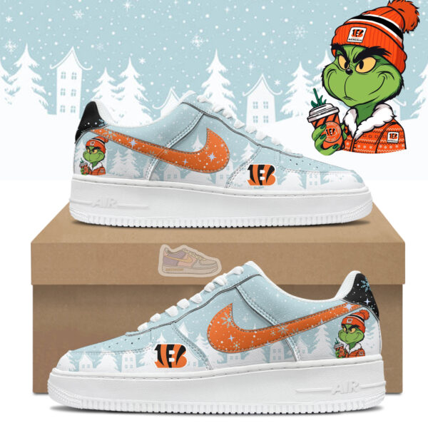 Tubopro Bengals Football Grinchmas Air Low-Top Sneakers Shoes For Men And Women