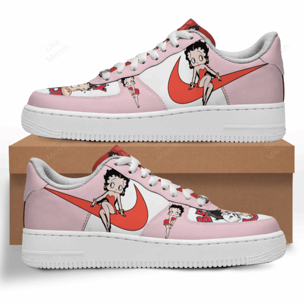 Tubopro Betty Boop Air Low-Top Sneakers Shoes For Men And Women - Image 3