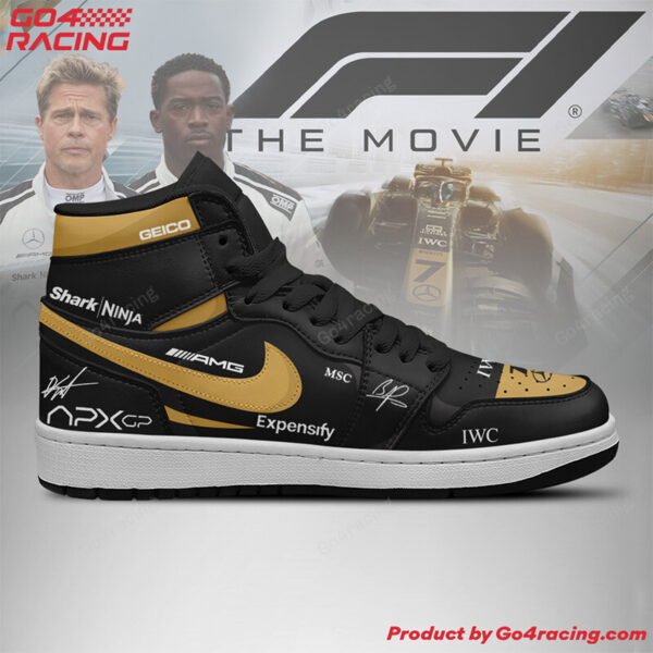 Tubopro Black F1 The Movie AJ1 High Sneakers Shoes For Men And Women - Image 3