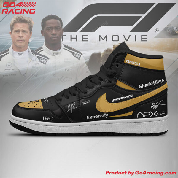 Tubopro Black F1 The Movie AJ1 High Sneakers Shoes For Men And Women - Image 2